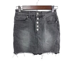 Vintage Boho Cottagecore A-Line Mini Skirt Faded Black Pattern Women's Sz‎ Small